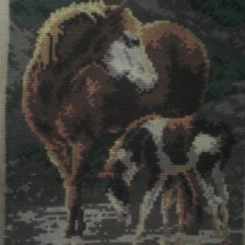Работа «лошадь с жеребенком»