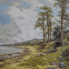 Работа «Вышивка по картине Сатарова М.А. Балтийский берег 60х80»