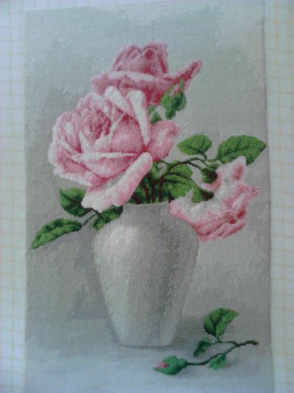Работа «Розовые розы»