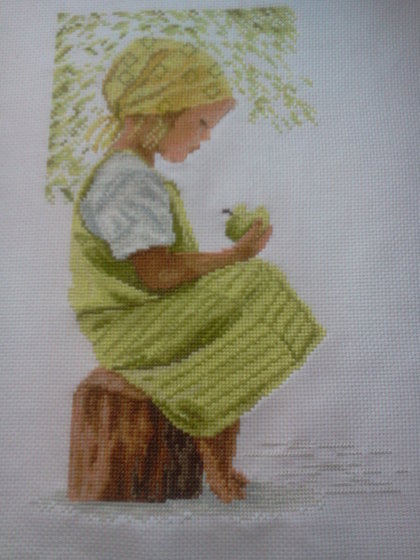 Работа «Девочка с яблоком»