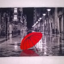 Работа «Красный зонтик ( Золотое руно)»