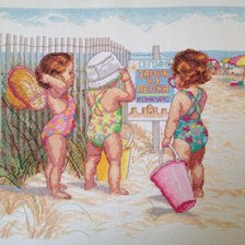 Работа «Дети на пляже»