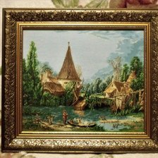 Работа «"Пейзаж с мельницей" по картине Ф Бушэ Гобленсет»