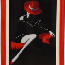 Работа «Дама в красной шляпе»