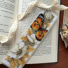 Работа «Закладка для книг от Vervaco "Оранжевая бабочка"»