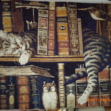 Работа «Кот в библиотеке»