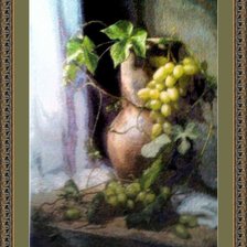 Работа «Натюрморт кувшин с виноградом»