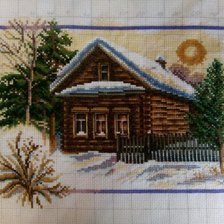 Работа «Зима в деревне»