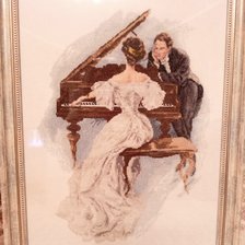 Работа «По картине  Г.Фишера "Дама в белом у рояля"»