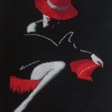 Работа «дама в красной шляпе»
