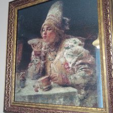 Работа «"За чаем" по картине К. Е. Маковского»