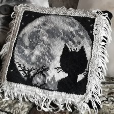 Работа «Подушка «Кошка и Луна»»