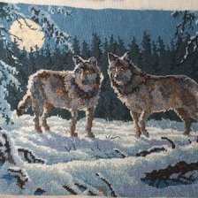Работа «Волки в зимнем лесу.»