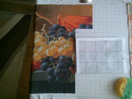 Мой натюрморт с виноградом (процесс) №40784