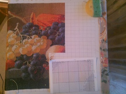 Мой натюрморт с виноградом (процесс) №41806