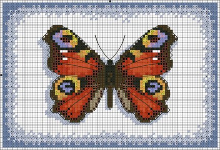 Маленькие схемы бабочек на детскую одежду №53563