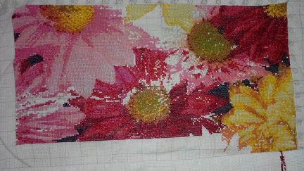 Цветы (вышивка в процессе) №60684