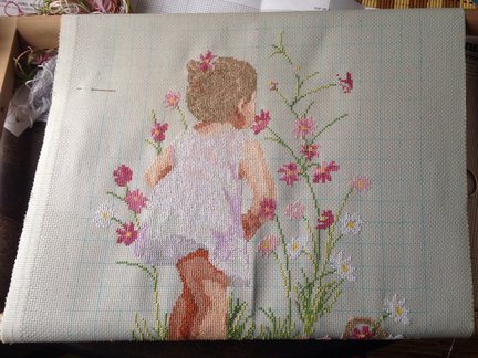 Девочка с цветами от Janlynn №73823