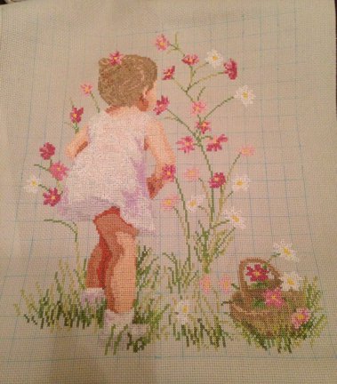 Девочка с цветами от Janlynn №73893