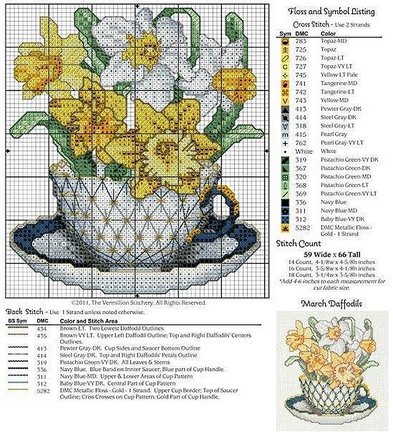 Цветочно-чашечный календарь №117081