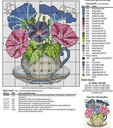 Цветочно-чашечный календарь №117090