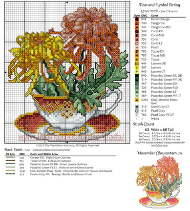 Цветочно-чашечный календарь №117092