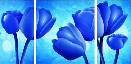 Триптих «Голубые тюльпаны» №117531