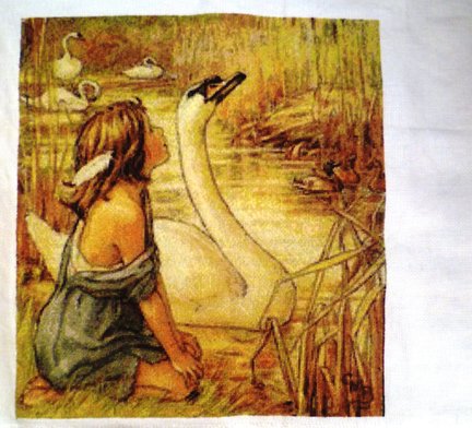 Девочка и лебедь №128971
