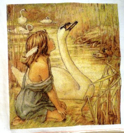 Девочка и лебедь №128972