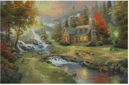 Томас Кинкейд «Рай в горах» (Mountain paradise) №157056