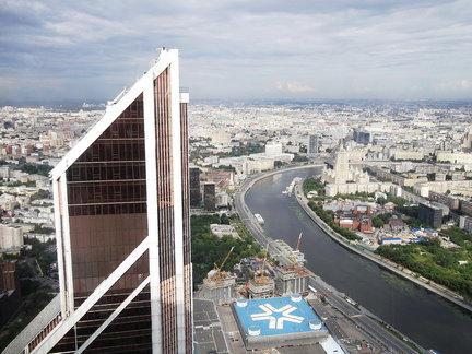 Башня Федерация, Москва-Сити. Вид с 89-го этажа на Москву. №165168