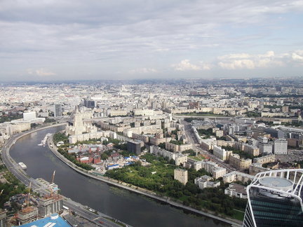 Башня Федерация, Москва-Сити. Вид с 89-го этажа на Москву. №165170