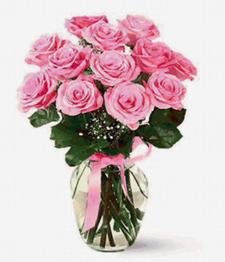 Букет из розовых роз)) - цветы, розовые розы, flowers, розы, букет цветов - предпросмотр
