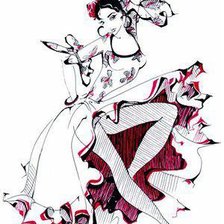 Оригинал схемы вышивки «Танцовщица» (№1087)