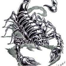 Схема вышивки «скорпион»