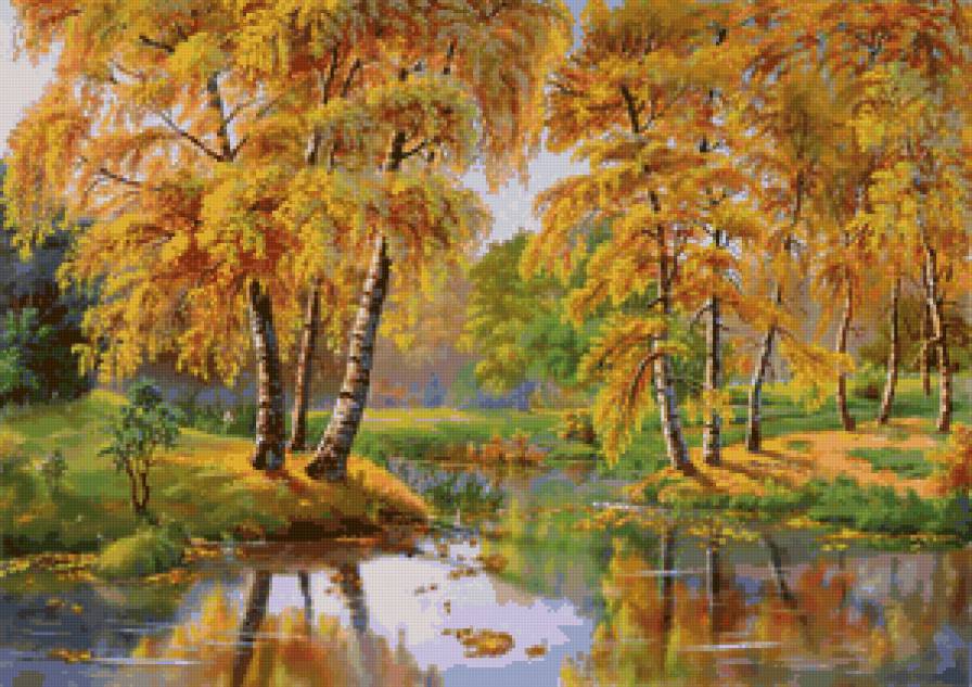 Осень золотая - пейзажисты, природа, картина, пейзаж, осень - предпросмотр