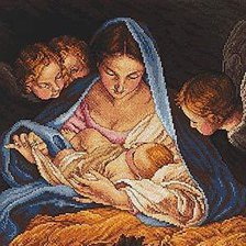 Оригинал схемы вышивки «рождение христа» (№3091)