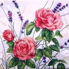 Оригинал схемы вышивки «Розы и лаванда» (№6731)