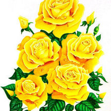 Схема вышивки «Эти жёлтые розы...»