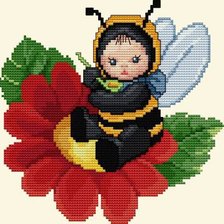 Схема вышивки «пчелка»