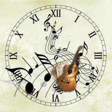 Схема вышивки «музыкальные часы»