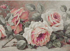 Оригинал схемы вышивки «винтажные розы» (№23802)