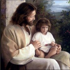 Схема вышивки «Иисус и мальчик»