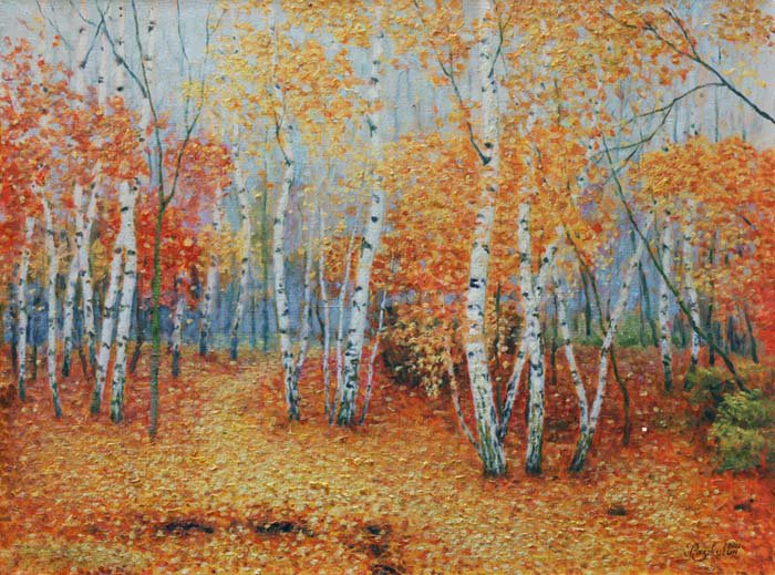 Осенний березняк - пейзаж, осень, лес - оригинал