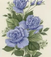 Схема вышивки «голубые розы»