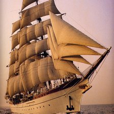 Схема вышивки «парусник, корабль»