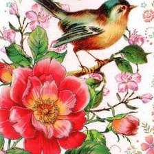 Оригинал схемы вышивки «Весенняя птичка» (№33848)