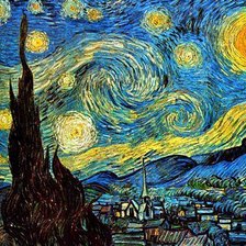 Схема вышивки «звездная ночь Ван Гог»