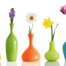 Схема вышивки «цветы в вазочках»