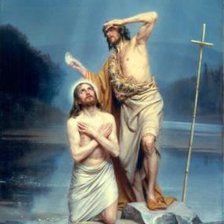 Схема вышивки «Иисус и Иоан Креститель»